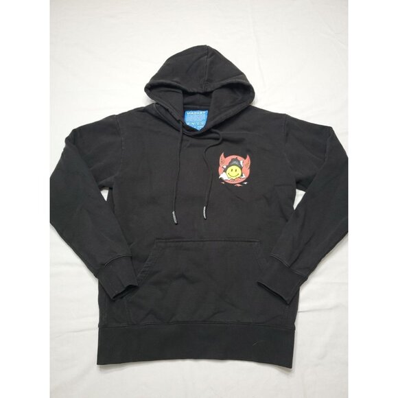 Chinatown Market Smiley Good Conquers Evil Hoodie Size Small Grunge Skater - Picture 1 of 9